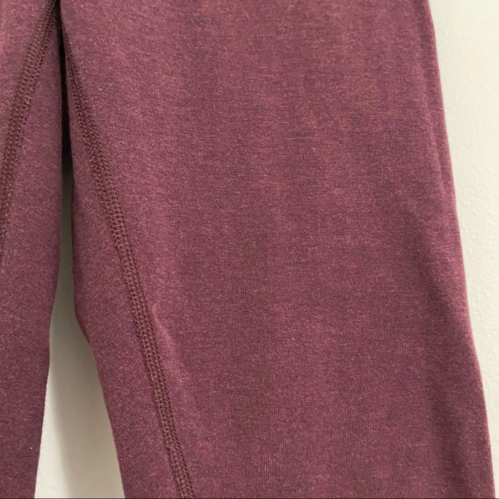 Lululemon Crop Maroon Burgundy Yoga Leggings 2